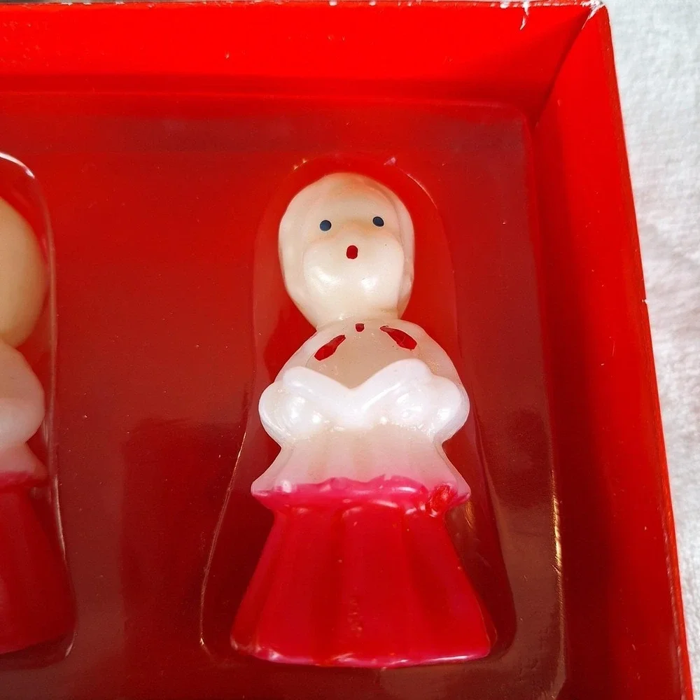 Vintage 2005 Radko Christmas Caroler Candles Set of 3 NIB Vermont Country Store